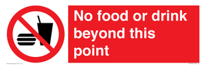 No food or drink beyond this point